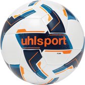 Uhlsport Team (Sz. 5) Trainingsbal - Wit / Marine / Fluo Oranje | Maat: 5