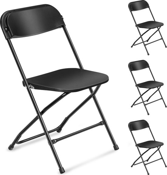 Druppelen Inloggegevens Lounge MaxxGarden Klapstoelen set - 4 x vouwstoel - zwart | bol.com
