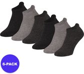 Apollo (Sports) - Sneaker Sportsokken Basic - Unisex - M Zwart - 36/41 - 6-Pack - Voordeelpakket