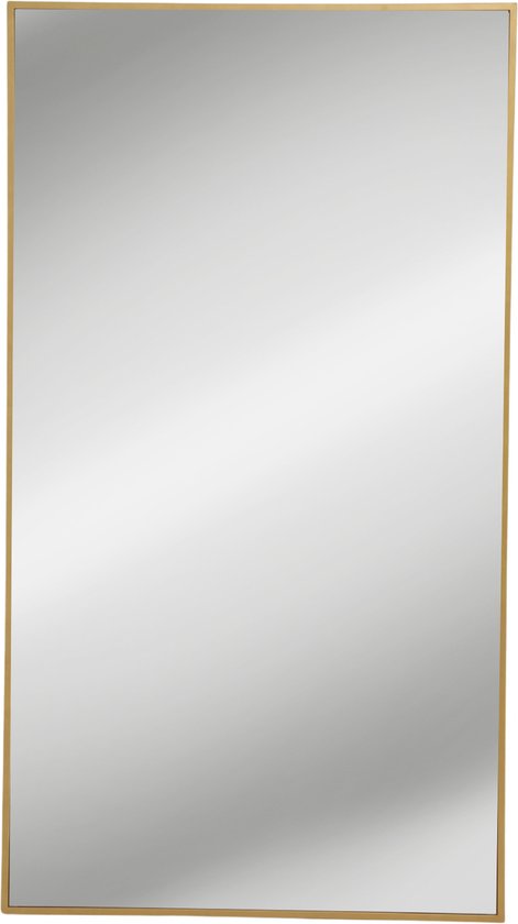 Grote Passpiegel Rechthoek Goud - Metaal - Spiegel - Hangspiegel - Wandspiegel - 180x100 cm