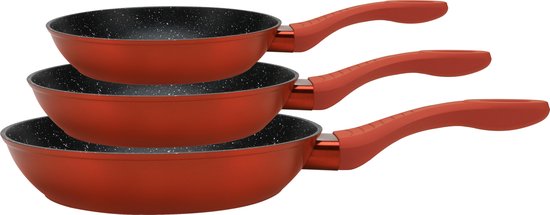 Lagostina Cucina Mediterraneo Set met 3 pannen voor inductie, anti