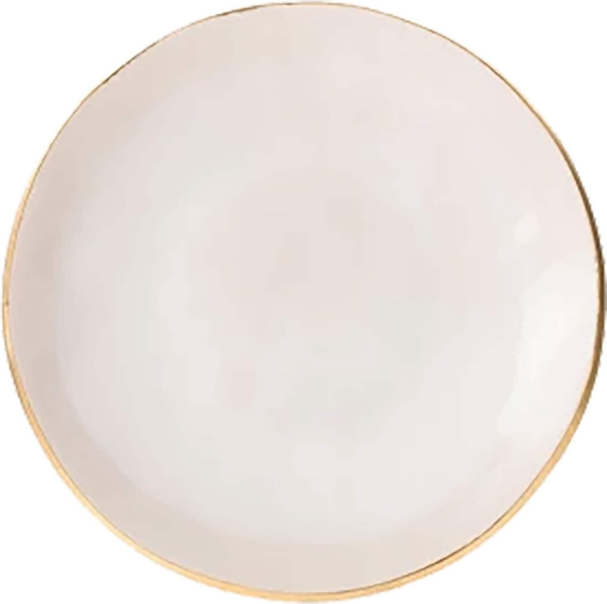 Nosse - Ontbijtbord Edge Ivory Gold 23cm (set van 6) - Kleine borden