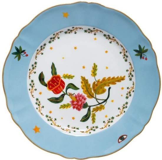 Assiette plate décor floral Ø26 cm