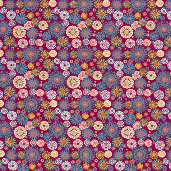 Katoen Poplin bedrukt bears with stars roze