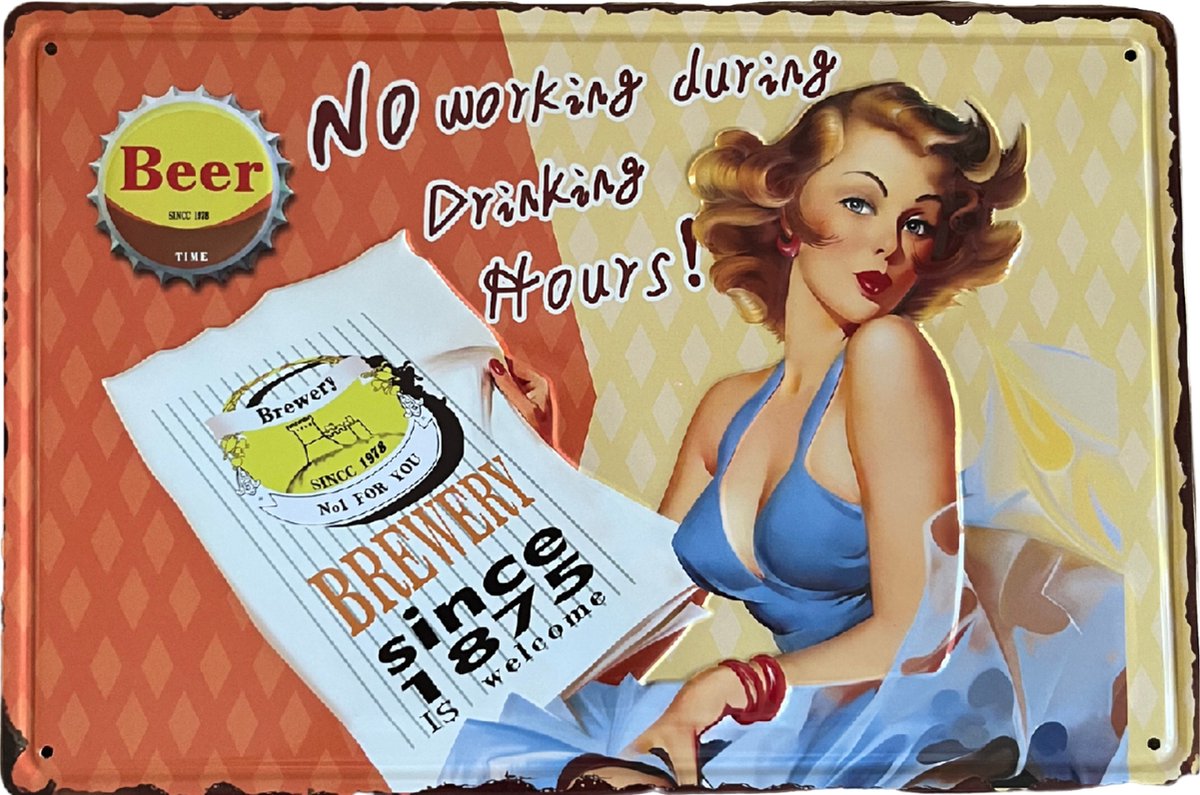 Homeson Wandbord Mancave - Wandbord Bier - Mancave - Cadeau Mancave - Tekstborden - 20cm x 30cm