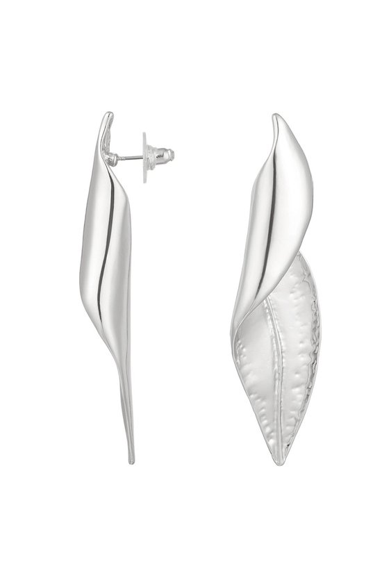 Bijoutheek Clips d'oreilles Leaf Curl Argent