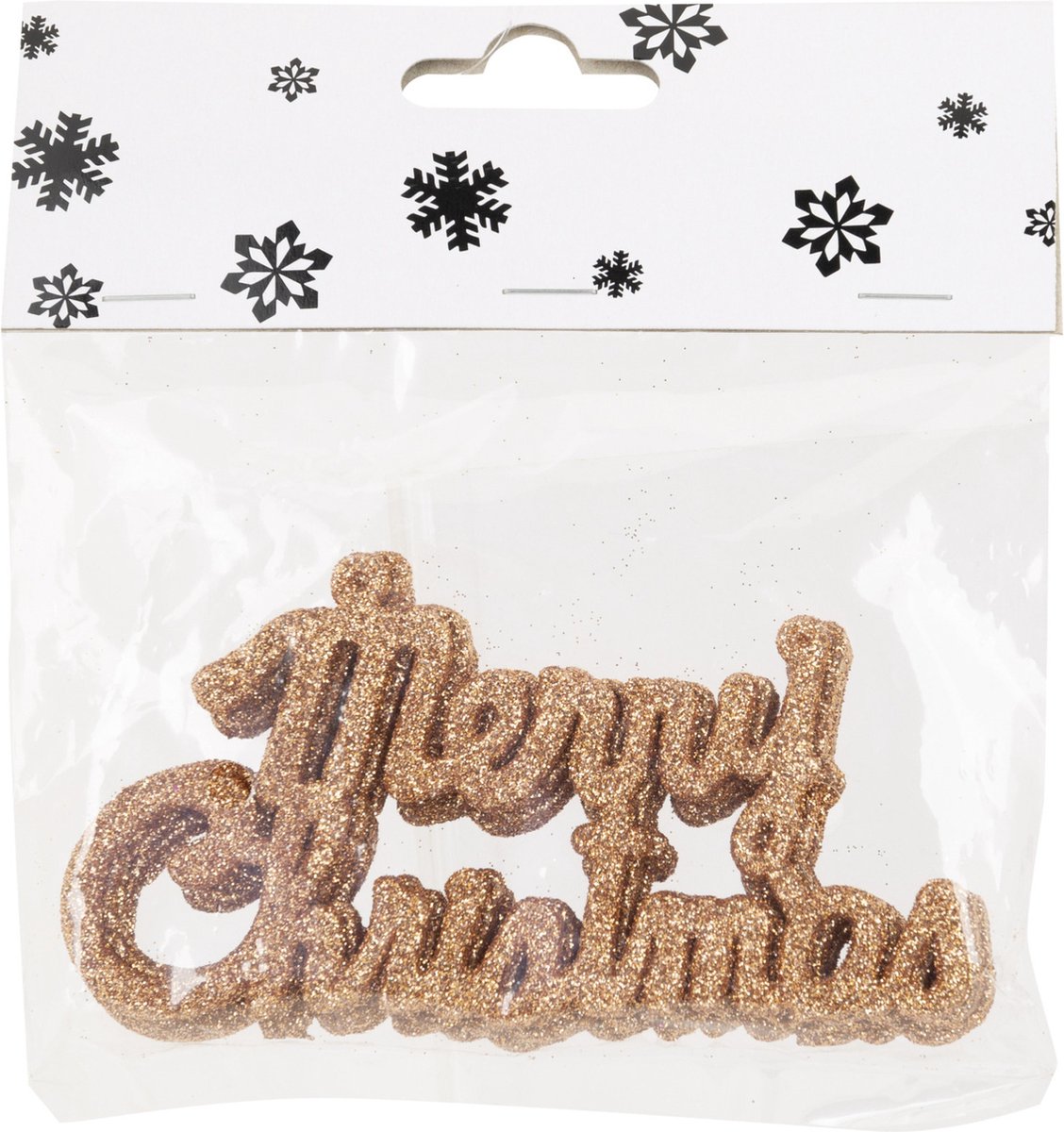 Cosy&Trendy Cosy at Home kersthangers Merry Christmas 24x - koper - kunststof - 10cm