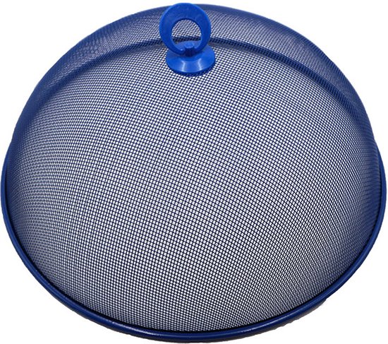 Haushaltshelden Vliegenkap/voedselkap - 3x - blauw - metaal - D35 x H16 cm — afbeelding 2