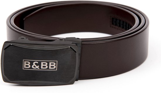 Black & Brown Belts/ 150 CM /Curved 2.0 - Coffee Brown Belt XL/Automatische riem/ Automatische gesp/Leren riem/ Echt leer/ Heren riem zwart/ Dames riem zwart/ riemen / Grote maat / heren riem leer/