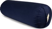 MindBaas - Yoga Bolster - Donkerblauw - Eco - 60 x 20 cm (lengte x diameter)