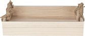 HAES DECO - Decoratief Dienblad Beige 37x25x7 cm - van Hout