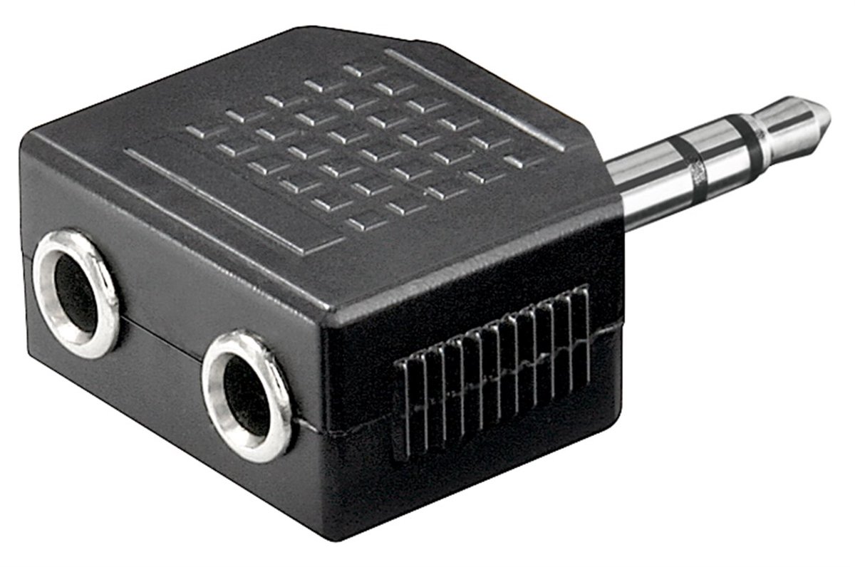 Goobay 3,5mm Jack stereo audio splitter - zwart