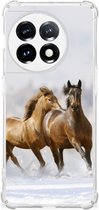 GSM Hoesje OnePlus 11 Bumper Hoesje met transparante rand Paarden