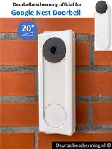 Deurbelbescherming Google Nest Doorbell 20° graden - RVS wit (anti-diefstal cover - videodeurbel bescherming - videodeurbel beschermer - videodeurbel hoes - videodeurbel cover - beveiligingscamera beschermer nr.30)