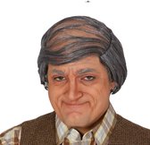Perruque de vieil homme gris aux cheveux peignés