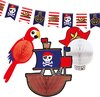 Amscan Decoratieset Pirates Jongens Papier Rood/wit 4-delig