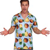 Fiestas Guirca - Hawaii Aloha Shirt Ananas Blauw - M