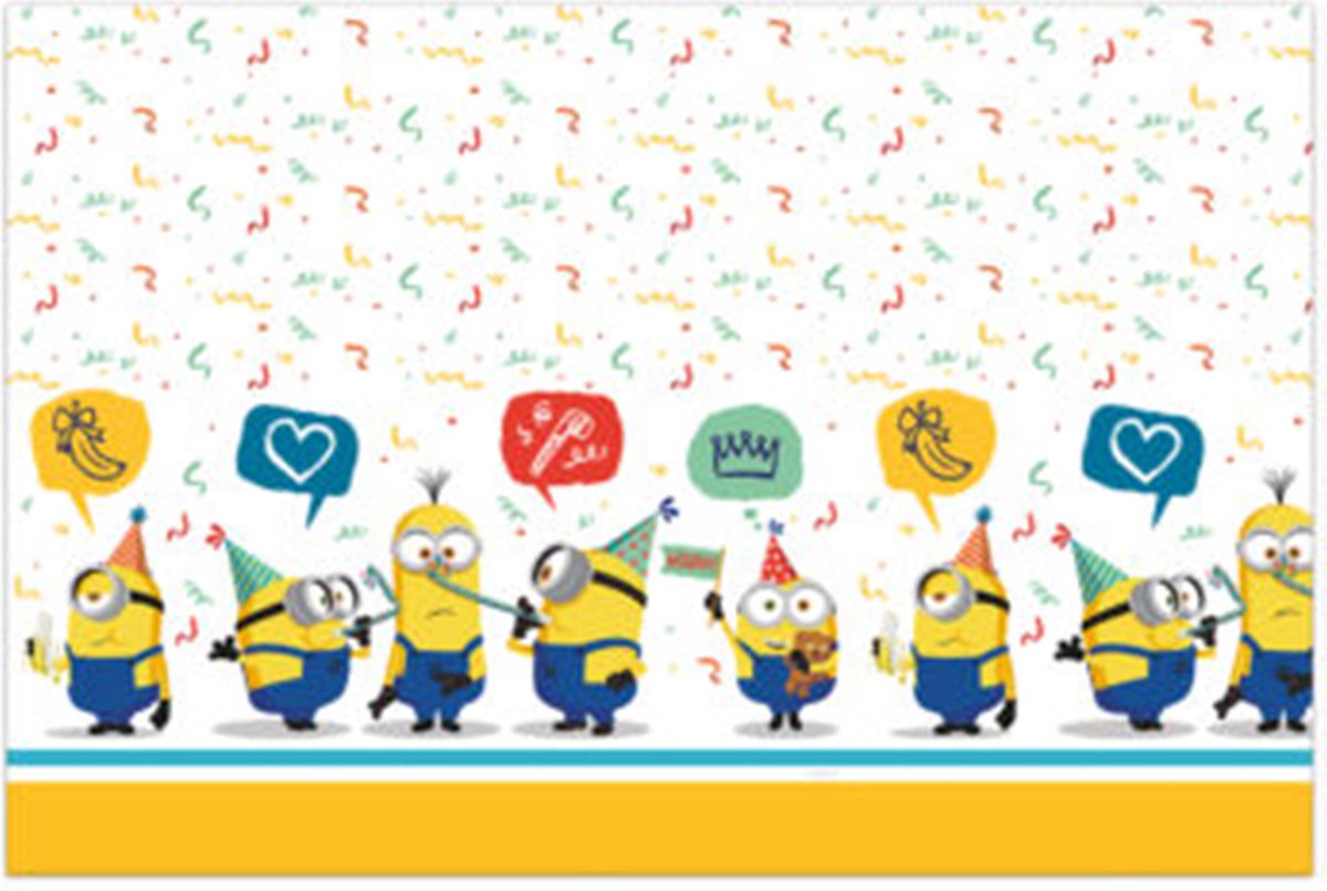 Tafelkleed Party Minion 1,8 x 1,2m