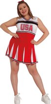 Fiestas Guirca - Volwassenkostuum Cheerleader USA XL (44-46)