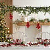 Kerstboomhangers Hout & Honeycomb - 10 stuks