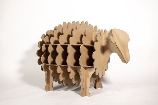Kartonnen schaap boekenrek - Opbergruimte voor je boeken en spullen - Kartent van Merkloos — afbeelding 2