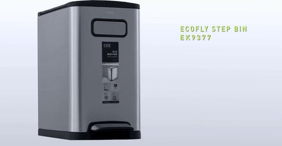 Poubelle Ecofly Step Bin 20+20L Inox Mat, EKO