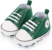 Baby Schoenen - Pasgeboren Babyschoenen - Eerste Baby Schoentjes 6-12 maanden -Schoenmaat 19-20 - Baby slofjes 12cm - Groen