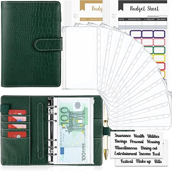 Budgetplanner Budget planner, money sleeves, ring binder, financial