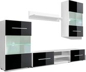 vidaXL-Muurvitrine-tv-meubel-met-LED-verlichting-zwart-5-delig