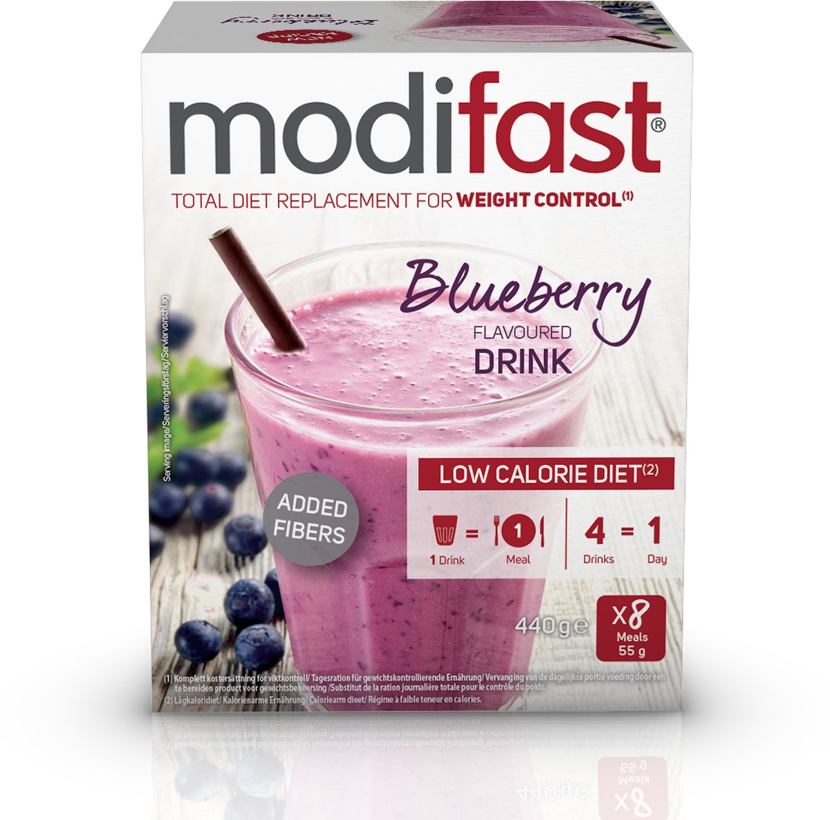 Goedkoopste Modifast Intensive Drink Blueberry 8x55g