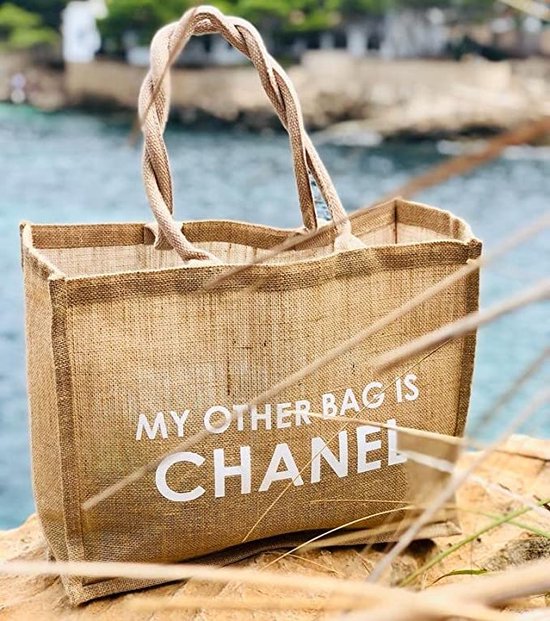 Jute Shopper My other bag is Chanel geschikt als boodschappentas