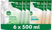 Bol.com Dettol - 3L Handzeep Navulling - Antibacterieel - Jasmijn 3x500ml - Citrus 3x500ml - Voordeelverpakking aanbieding