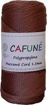 Cafuné Polypropyleen Macrame Koord- 1.5mm - Kastanje- PP3 - Haken - Macrame - Tas maken
