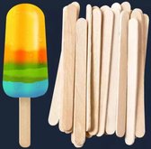 Jumada's - 100 Stuks - Houten ijsstokjes - Maak zelf je ijsjes - Ijslollystokjes - Geniet van zomerijs