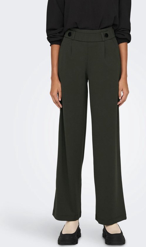 Jacqueline de Yong Broek Jdygeggo New Long Pant Jrs Noos 15208430 Peat/black Butt Dames Maat - W32 X L34