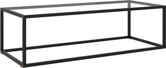 vidaXL-Salontafel-met-zwart-marmerglas-120x50x35-cm-zwart