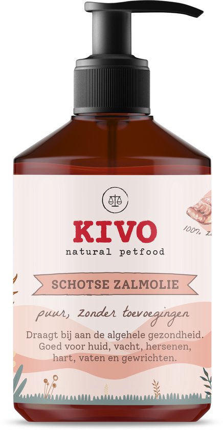 Kivo Petfood - Supplement zuivere Schotse Zalmolie 500 ml