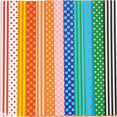 Glanspapier, patroon, 32x48 cm, 80 gr, diverse kleuren, 100 div vellen/ 1 doos