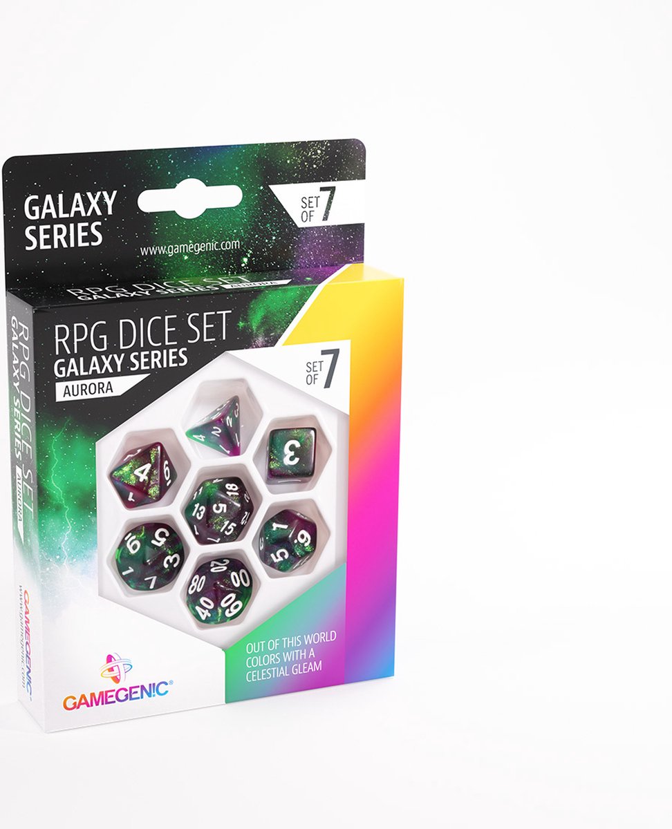 Dobbelstenen Galaxy Series Aurora RPG Set (7ST) - Accessoires