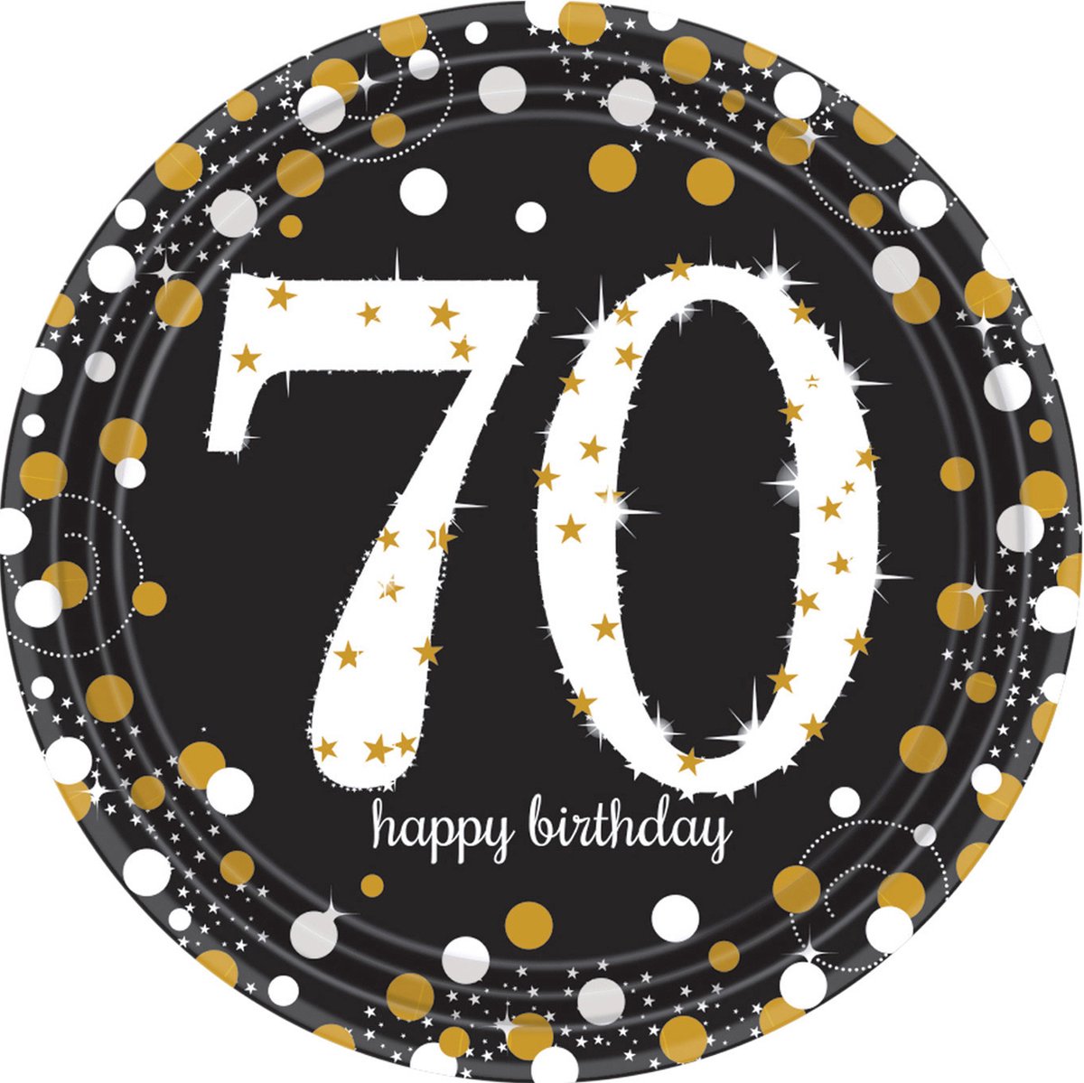 Amscan - Sparkling Celebrations - Borden 70 Goud (8 stuks)