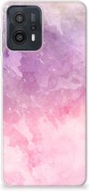Telefoonhoesje Motorola Moto G23 | G13 Silicone Back Cover Pink Purple Paint