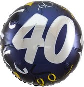 Folat - Folieballon 40 Jaar Folat blauw 45 cm