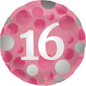 Folat - Folieballon Glossy Pink 16 - 45 cm