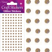 Oaktree - Stickers Glitter Diamantjes Champagne (per vel) 4mm