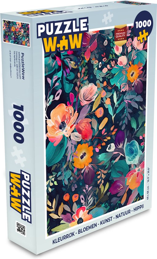 Puzzle Coloré - Fleurs - Art - Nature - Hippie - Puzzle - Puzzle