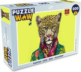 Puzzel Panter - Dier - Bril - Kleuren - Legpuzzel - Puzzel 500 stukjes