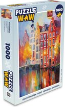 Puzzel Grachtenpanden - Kunst - Schilderij - Amsterdam - Legpuzzel - Puzzel 1000 stukjes volwassenen