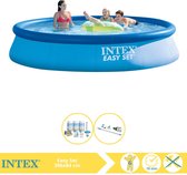 Intex Easy Set Zwembad - Opblaaszwembad - 396x84 cm - Inclusief Onderhoudspakket en Stofzuiger