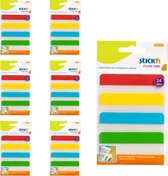 Stick'n Bladwijzer - index tabs - 6 pack - 38x76mm, 4 kleuren, 24 sticky tabs