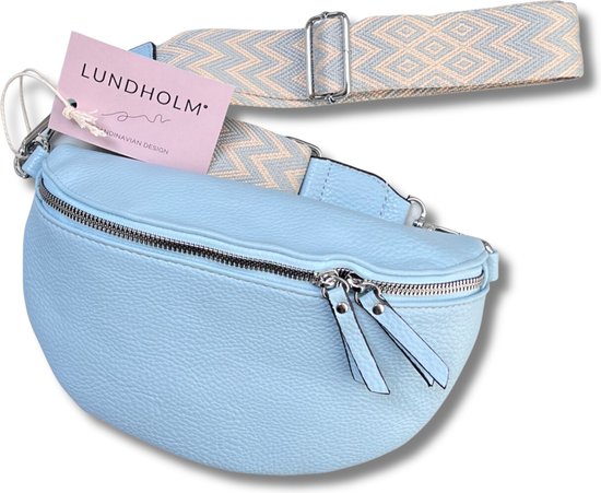 Lundholm heuptasje dames festival lichtblauw blauw - bag strap tassenriem  met... | bol.